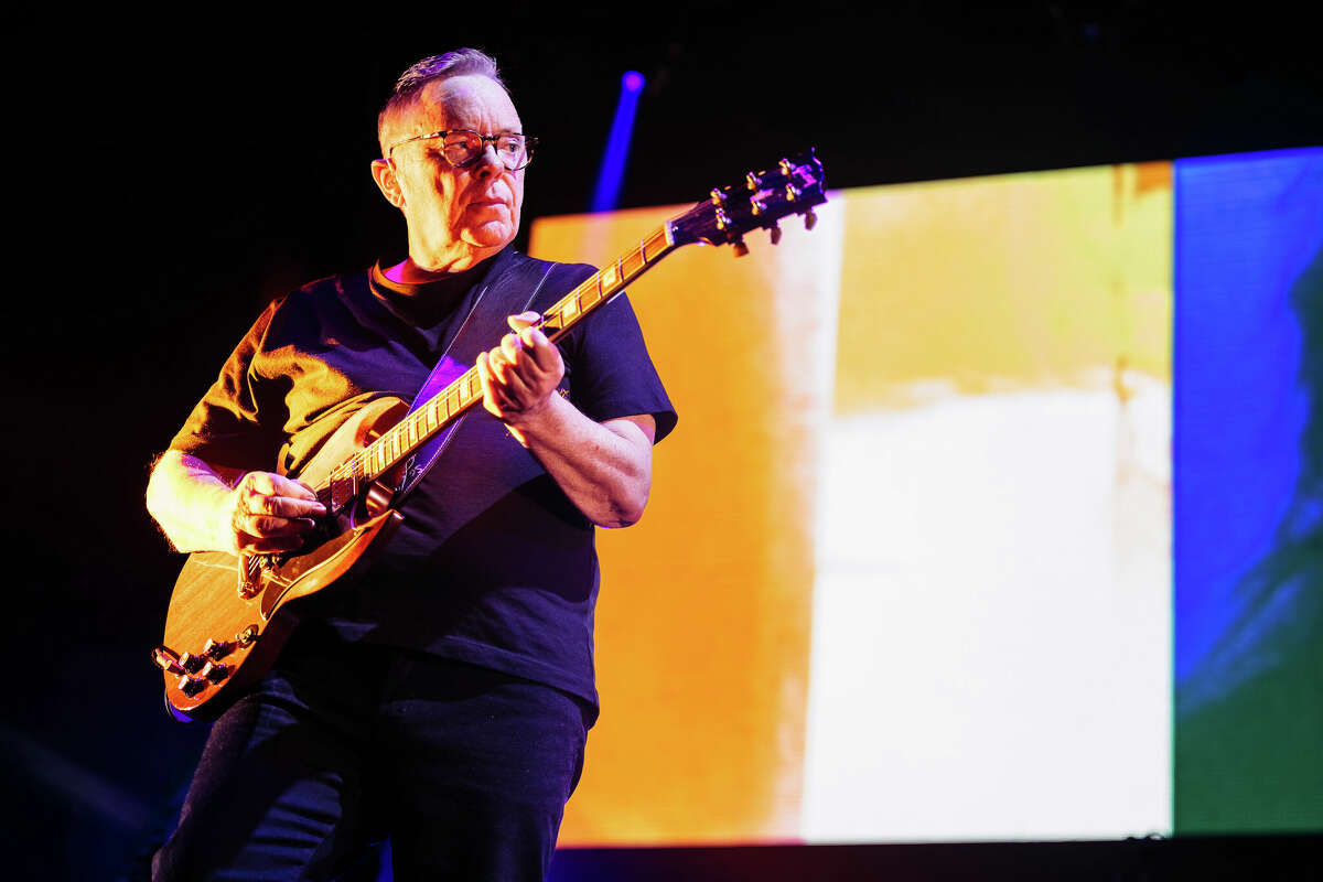 The AT&T Center welcomed New Order in what may be the British rock band’s first time playing in San Antonio.
