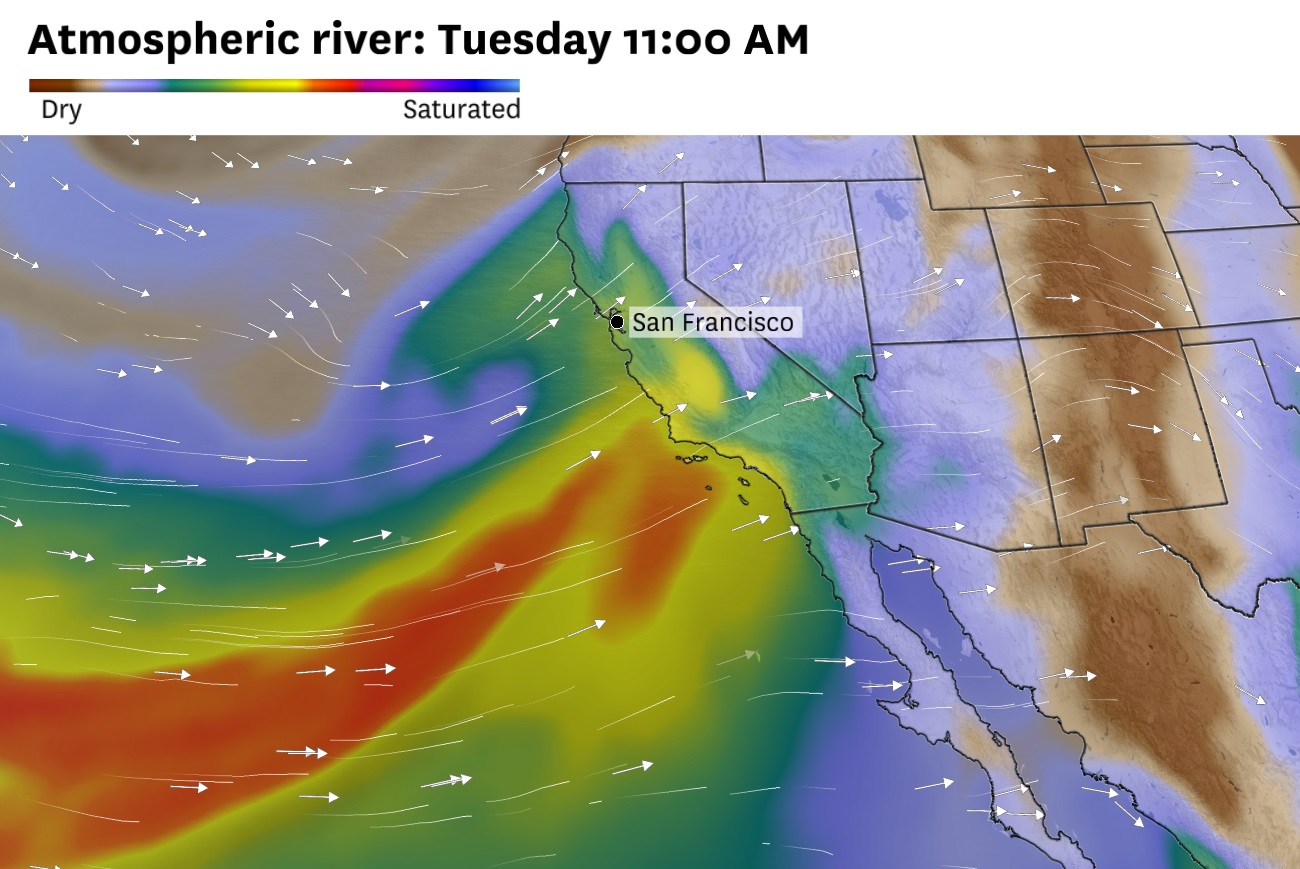 Bay Area weather: An atmospheric river looms. Here’s a timeline