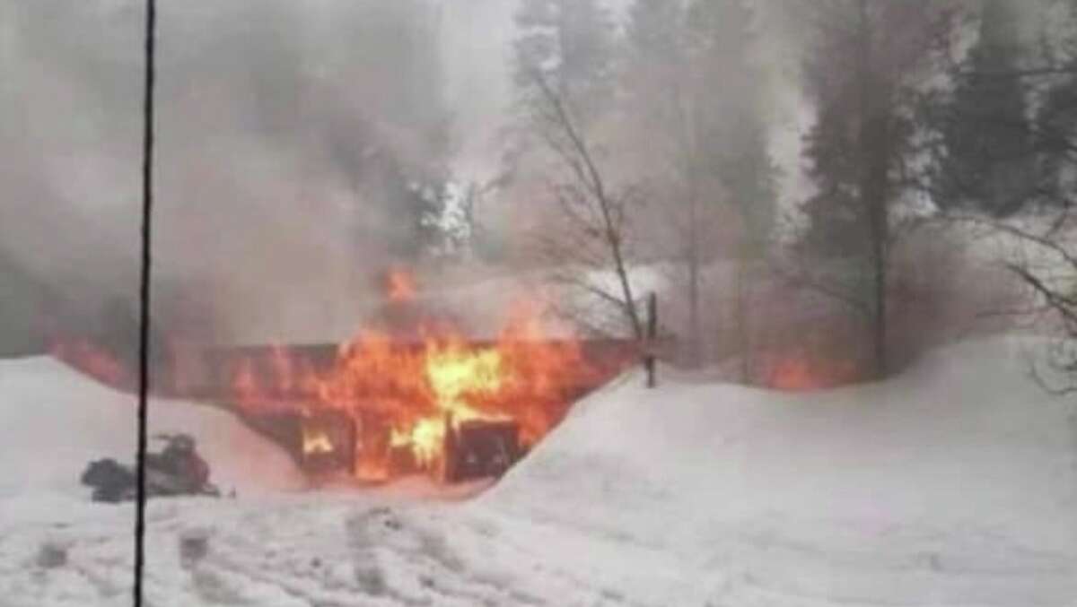 The Ponderosa Lodge in Springville, Calif., caught on fire Friday. The Sequoia National Forest lodge and restaurant was a total loss.