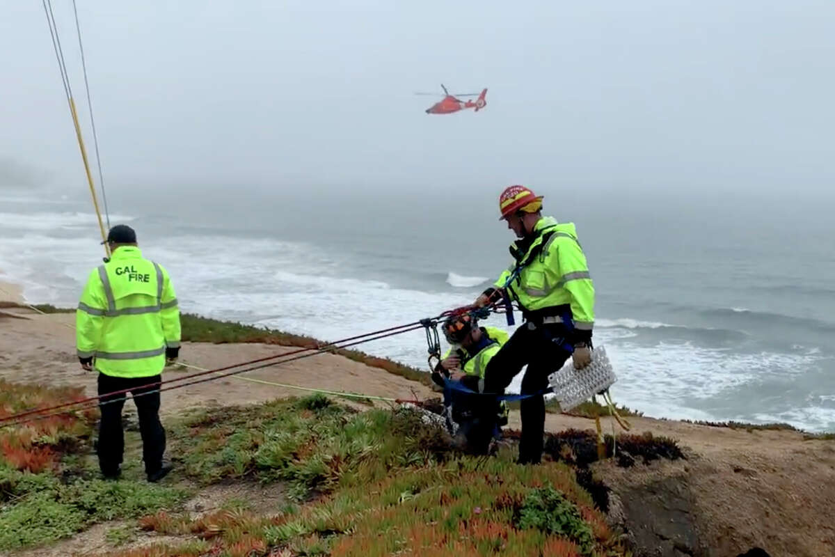 Firefighters rescued two surfers from the ocean at Montara State Beach on San Mateo County.