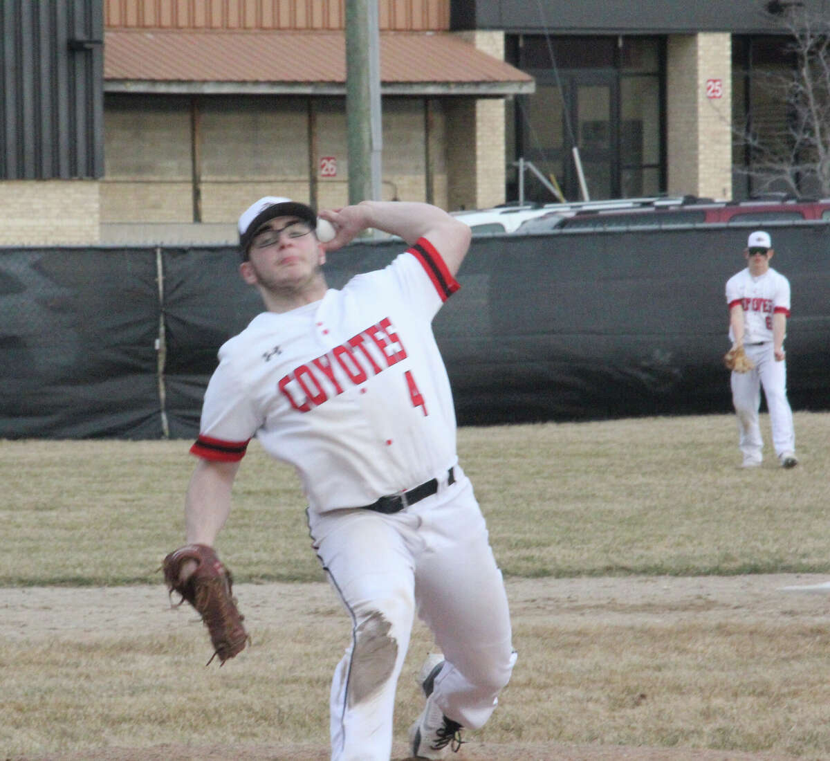 Noah Morgan, a Reed City senior, is making the transition from wrestling to baseball this week.