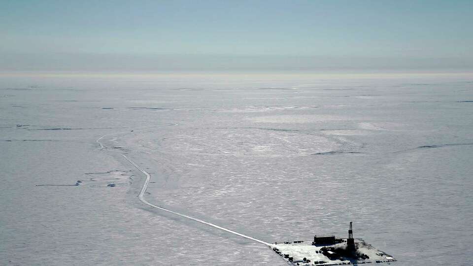 CORRECTS NUMBER OF ACRES TO 16 MILLION NOT 13 MILLION - FILE - This 2019 aerial photo provided by ConocoPhillips shows an exploratory drilling camp at the proposed site of the Willow oil project on Alaska's North Slope. President Joe Biden will prevent or limit oil drilling in 16 million acres of Alaska and the Arctic Ocean, an administration official said on Sunday, March 12, 2023. The expected announcement comes as regulators prepare to announce a final decision on the controversial Willow project. (ConocoPhillips via AP, File)