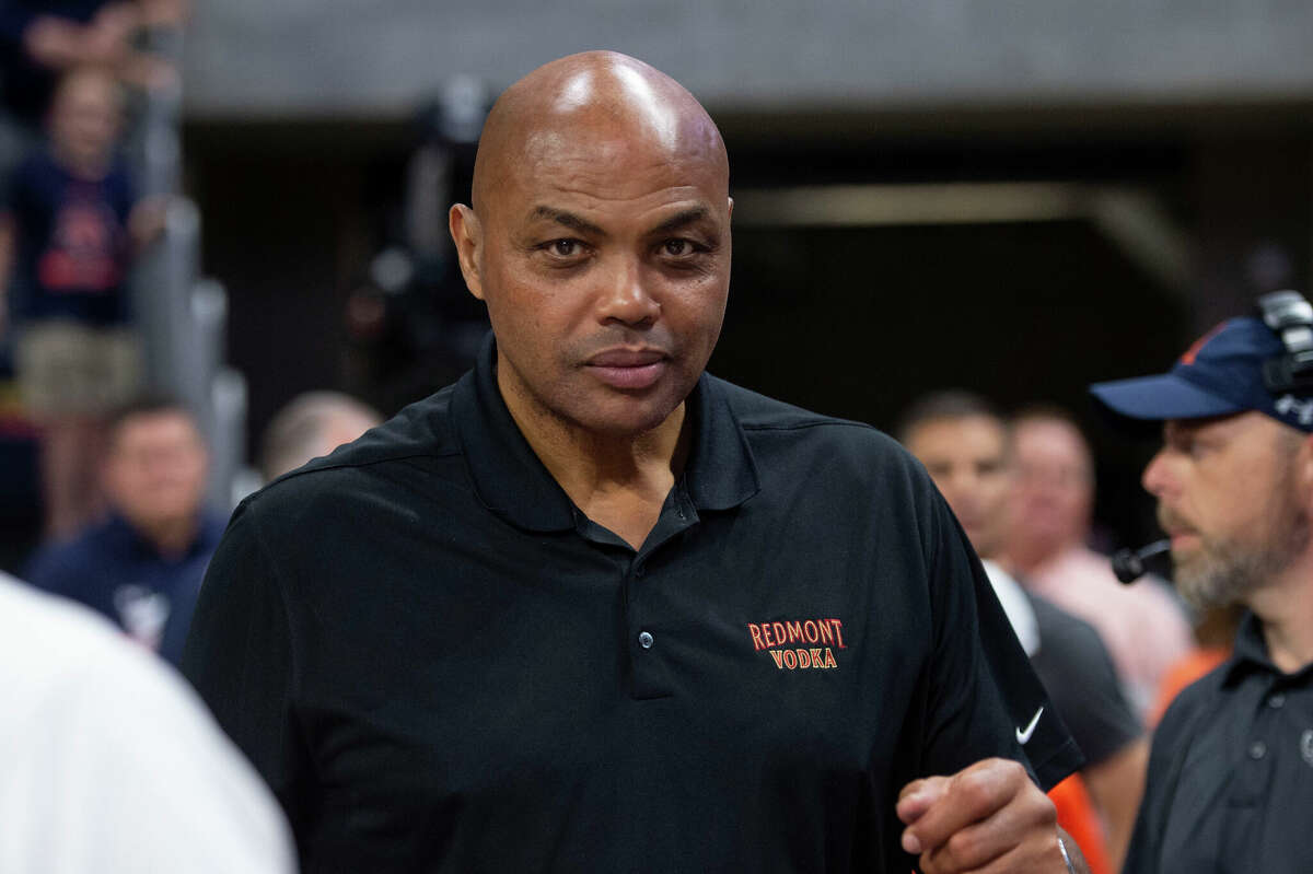 Former basketball player Charles Barkley for the Auburn Tigers after their game against the Tennessee Volunteers at Neville Arena on March 04, 2023 in Auburn, Alabama.