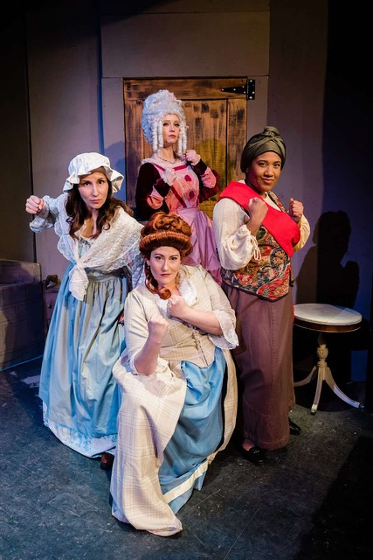 Cast of  "The Revolutionists" at Schenectady Civic Playhouse (clockwise from left):   Jennifer Lefsyk, Kelly Sienkiewicz, Monet Thompson-Young and Laura Darling.