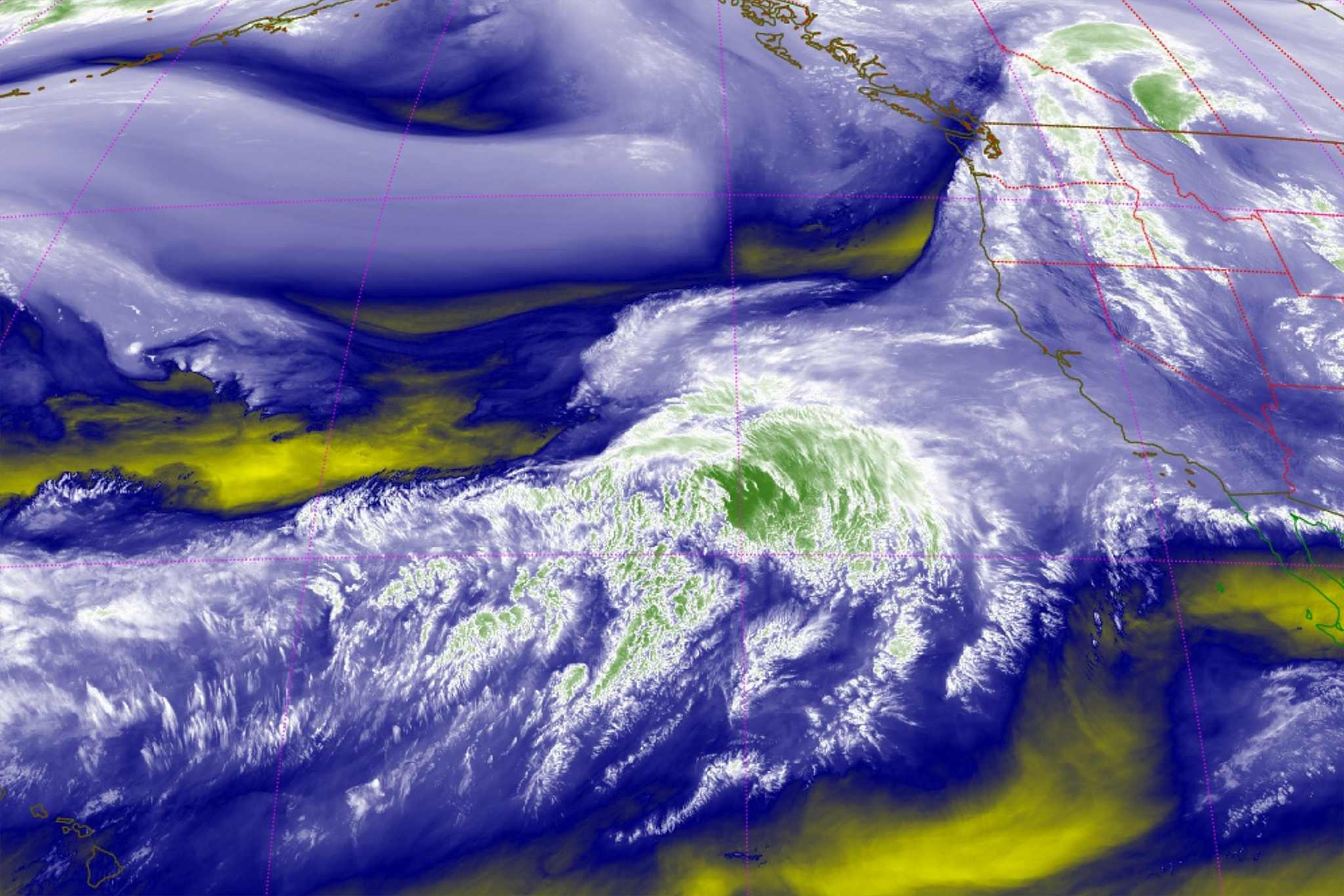 See the atmospheric river taking aim at California