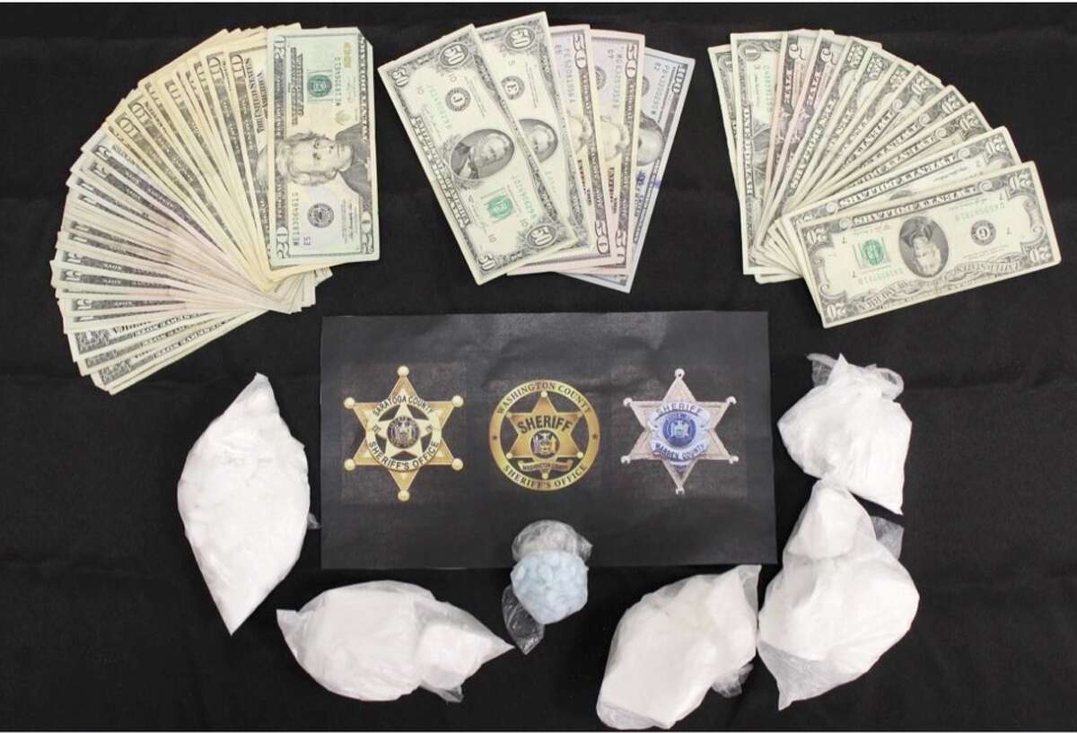 Saratoga County Sheriff's Office said it seized cocaine, fentanyl and money during a early Sunday morning traffic stop on the Northway, I-87. Three were arrested.