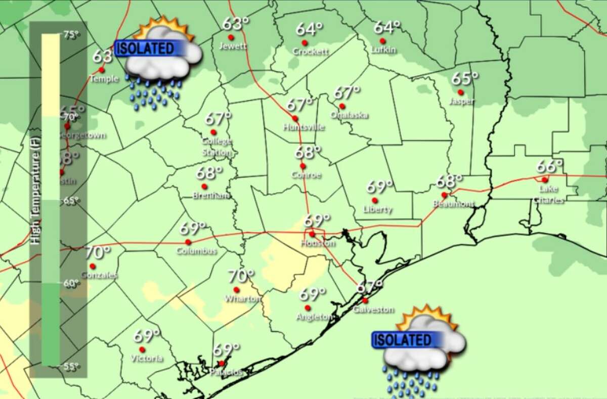 The Houston region will have a mild and cloudy day on Tuesday