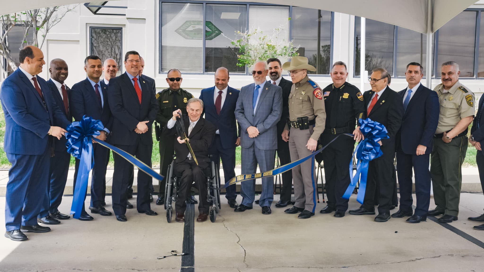 Texas Gov. Abbott Cuts Ribbon To Laredo's New Texas Anti-Gang Center