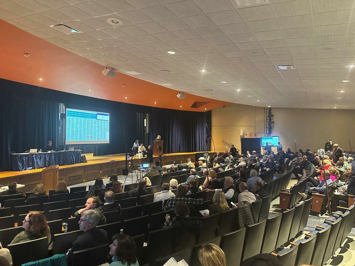 Greenwich's Representative Town Meeting met on March 13, 2023 at Central Middle School. The body took up its third ever motion to rescind, which failed.