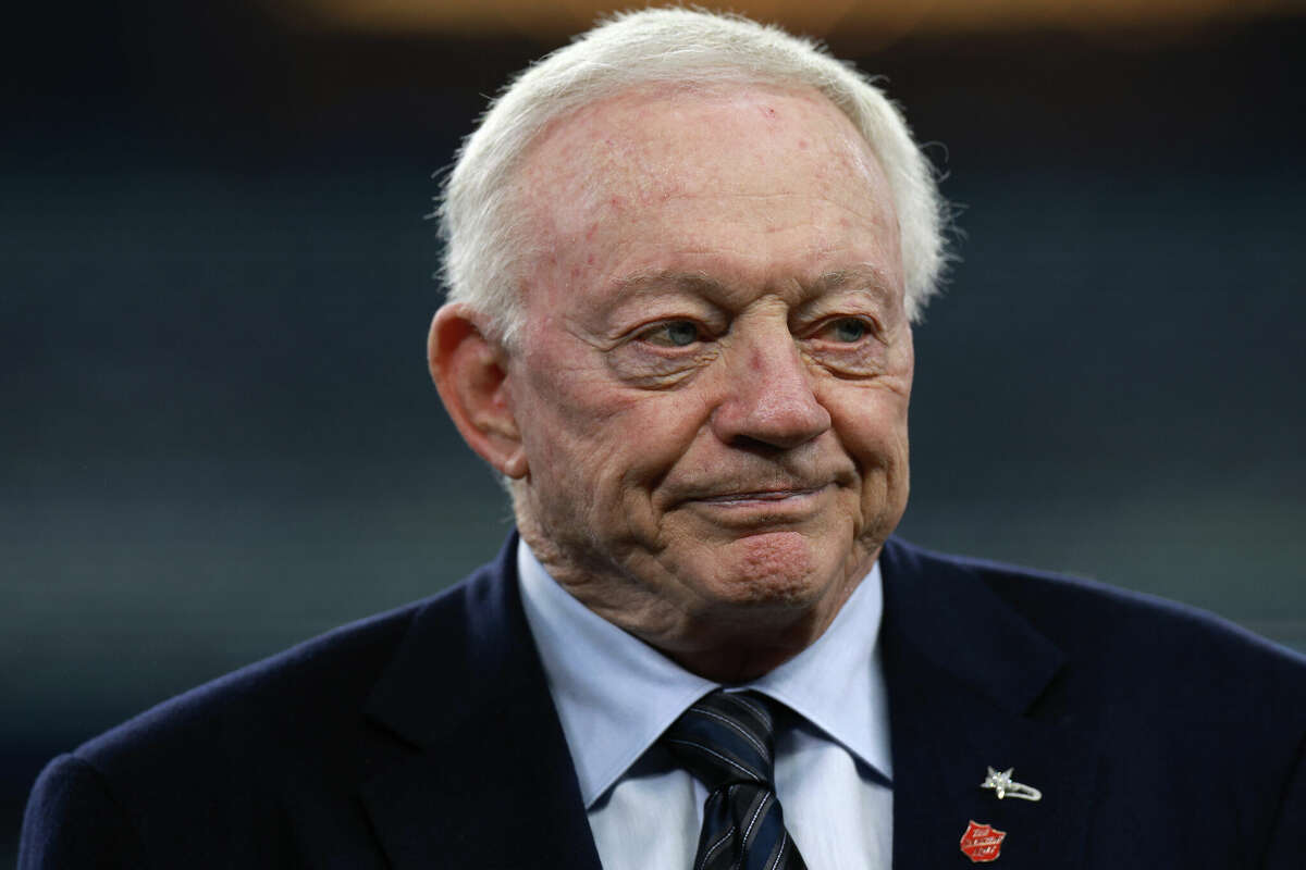 Dallas Cowboys owner Jerry Jones looks on prior to a game against the Houston Texans at AT&T Stadium on December 11, 2022 in Arlington, Texas.