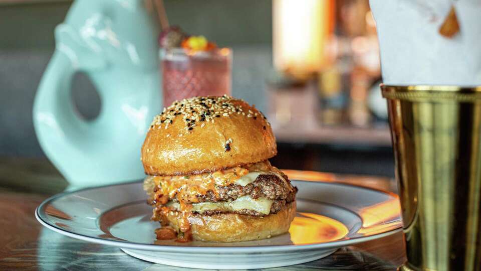 Double cheeseburger at Eau Tour, a new modern bistro from restaurateur Benjy Levit, opening March 21 at 5117 Kelvin in Rice Village.