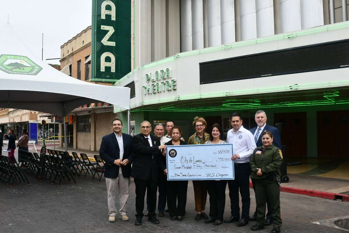 Rep. Henry Cuellar was on hand to provide a $750,000 federal earmark for renovations to Laredo's 76-year-old Plaza Theatre on Tuesday, March 14, 2023.