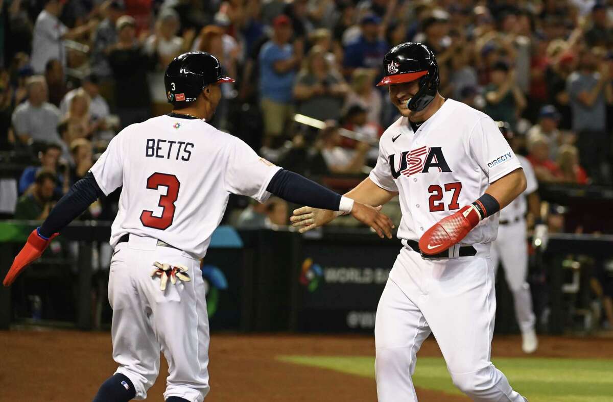 Mookie Betts, Mike Trout and the United States face Colombia in the World Baseball Classic at 7 p.m. Wednesday (FS1).