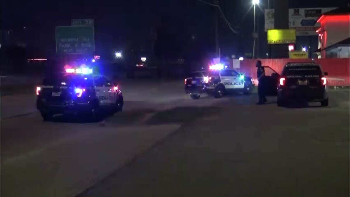 Police are searching for a store clerk after a shooting outside an adult novelty store in southeast Houston.