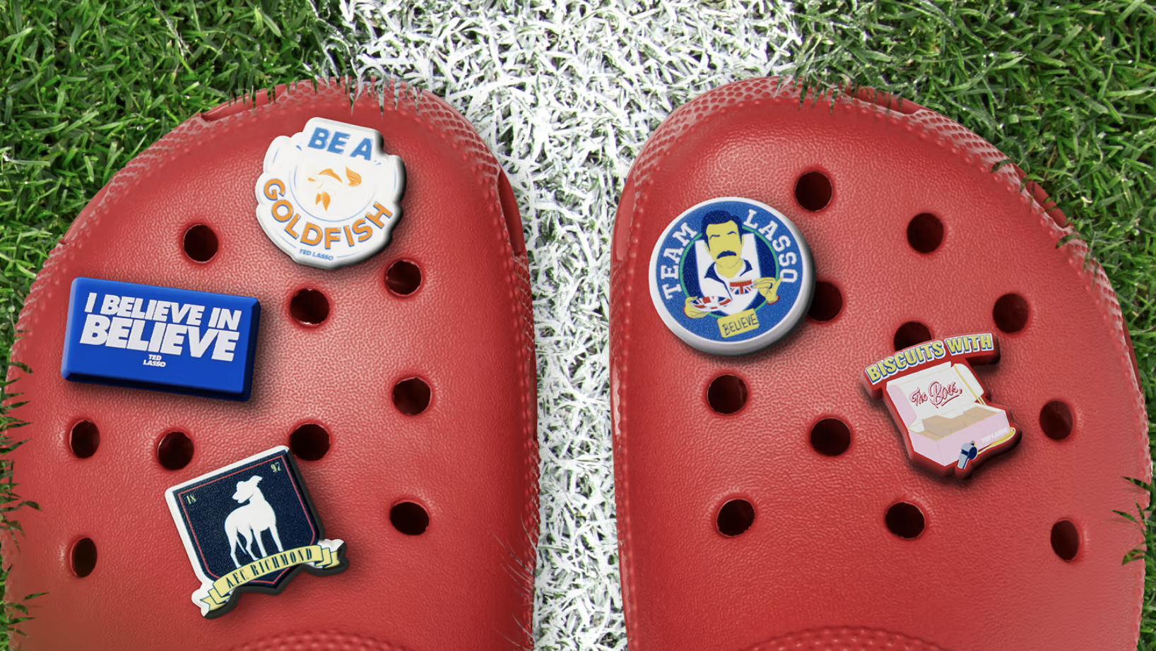 This Ted Lasso Crocs collection will make you want to believe