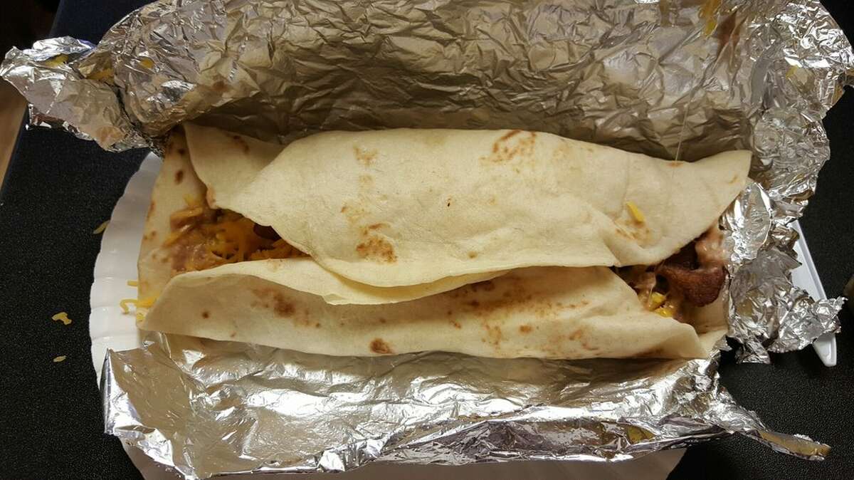 While most spots in Galveston call it a surprise burrito, you order a bronco burrito at Bronco Burritos.