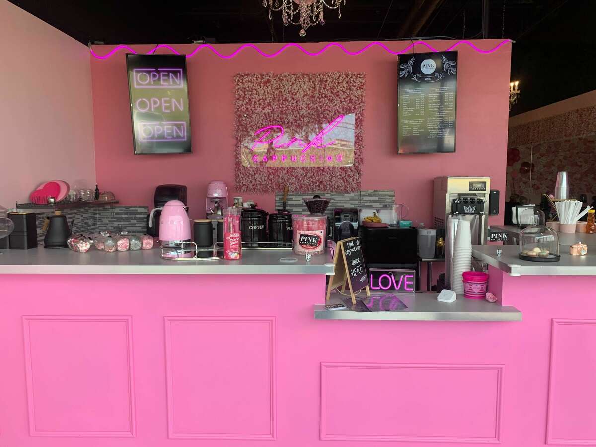 Everything is pink at Pink Cappuccino. 