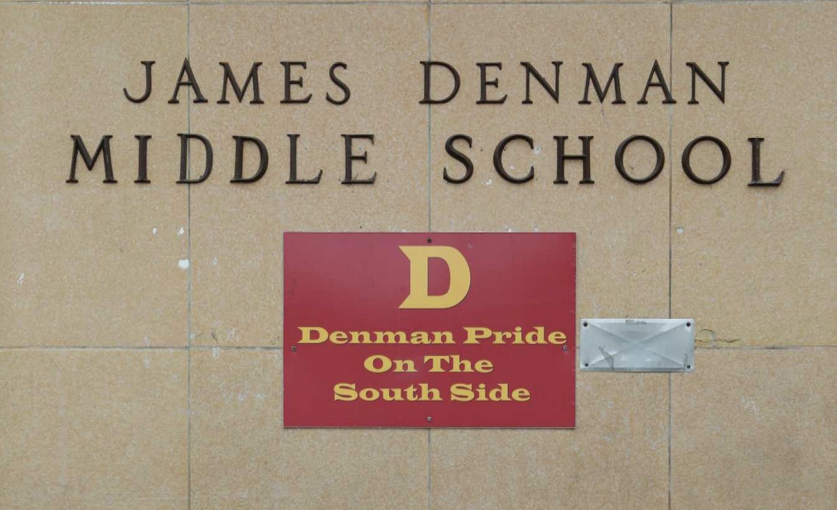 James Denman Middle School is located at 241 Oneida Ave., photographed on Wednesday, January 27, 2021, in San Francisco, Calif. It's one of the schools the board voted to rename.