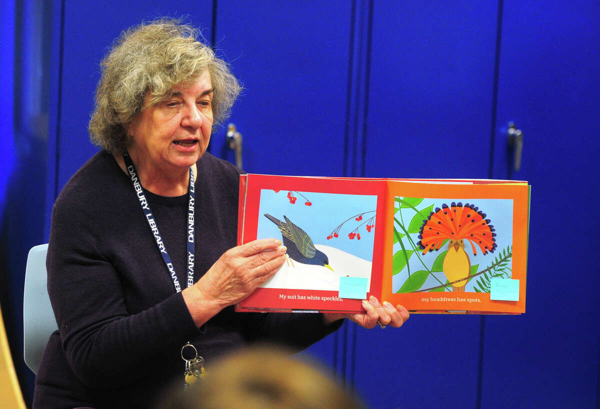 Danbury Library holds its Story Corner: "Fly Like a Bird" Storytime event for children in Danbury, Conn., on Wednesday March 15, 2023. Children listened to stories about birds read by Children's Librarian Christine Furlo, learned some of the names of the colorful creatures, watched a video about a friendship between a cat and a canary and finally made a craft to celebrate them. To find out about future events at the library, visit: 