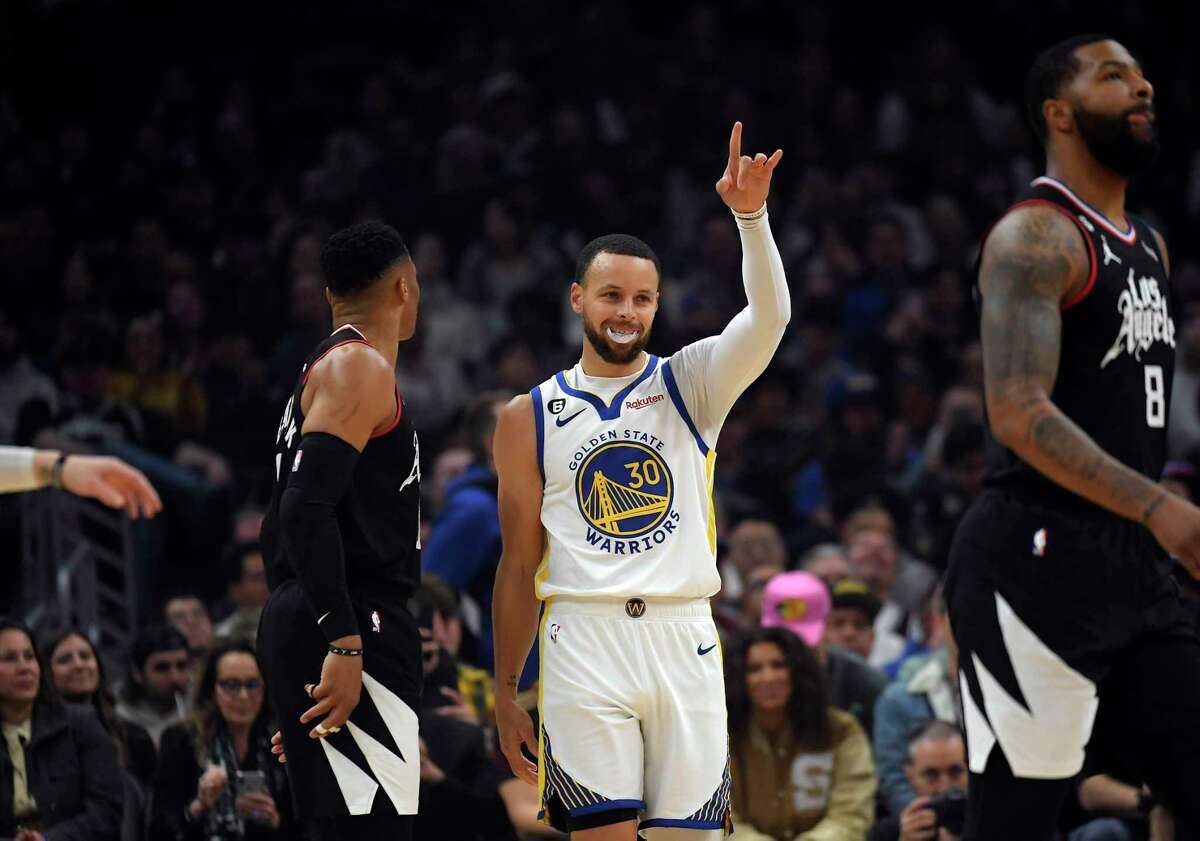 Stephen Curry of the Golden State Warriors is seen during the game