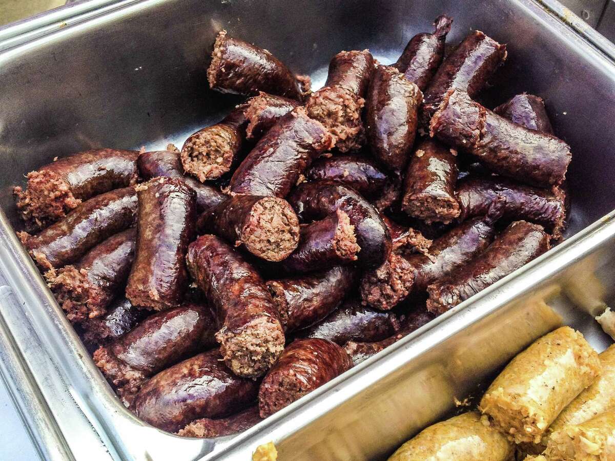 Smoked boudin rouge at T-Jim’s Grocery & Market in Cottonport, La.