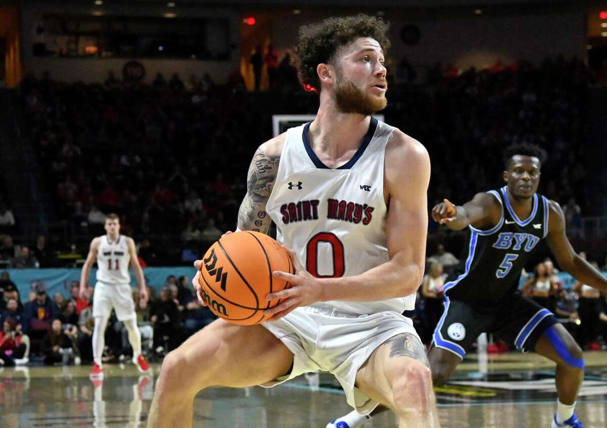 St. Mary's guard Logan Johnson lived in Moraga with his mother, Jennifer, and brother, Gabe, for three years before moving into an apartment with teammates Kyle Bowen and Alex Ducas last summer.