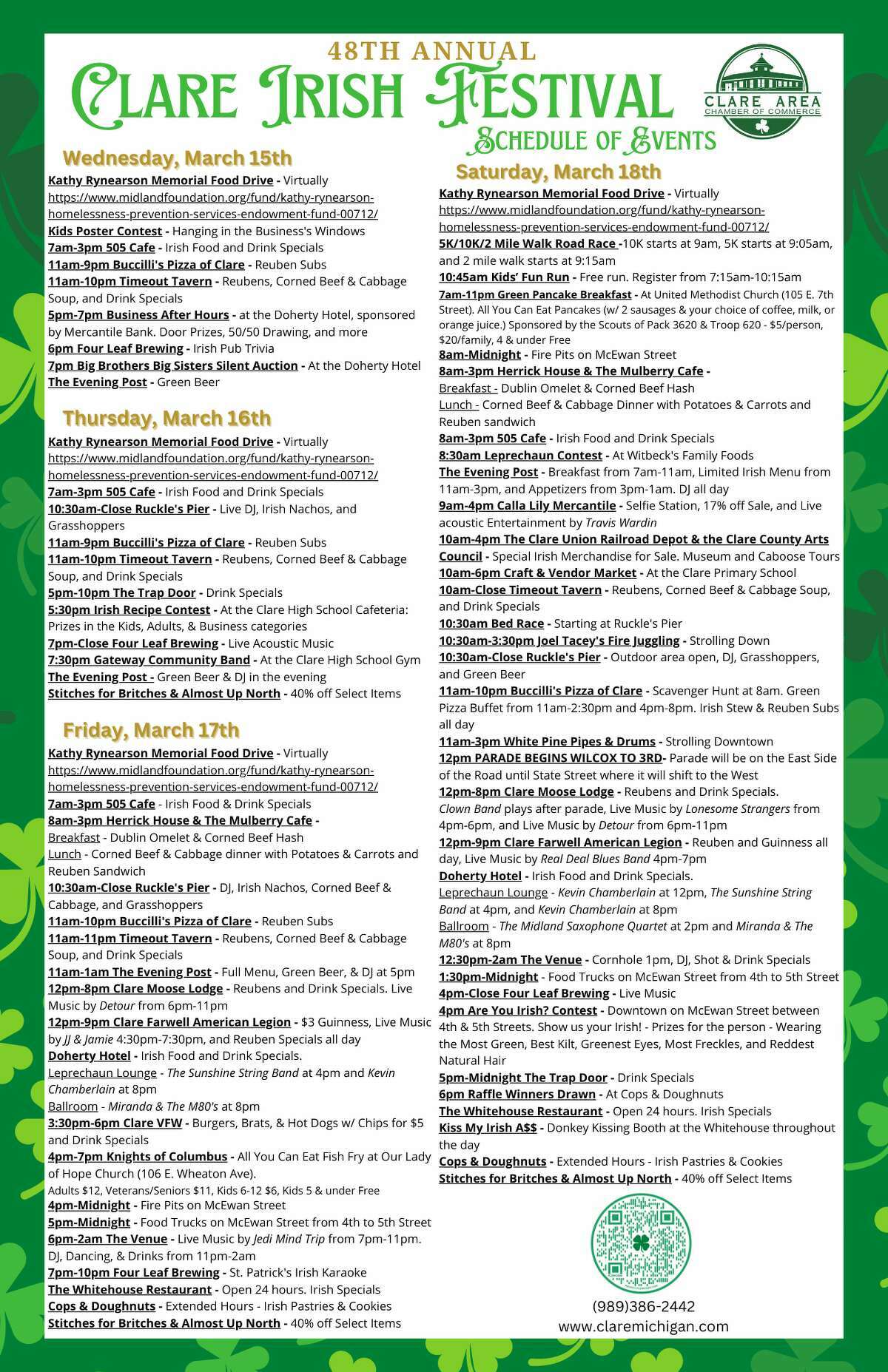 Clare's 48th Annual Irish Festival continues through March 18