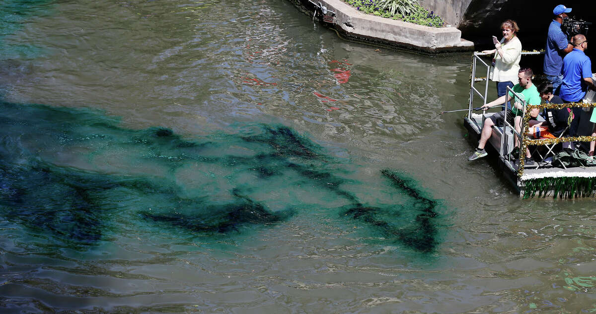 The Chicago River turns green for St. Patrick's Day. 2018