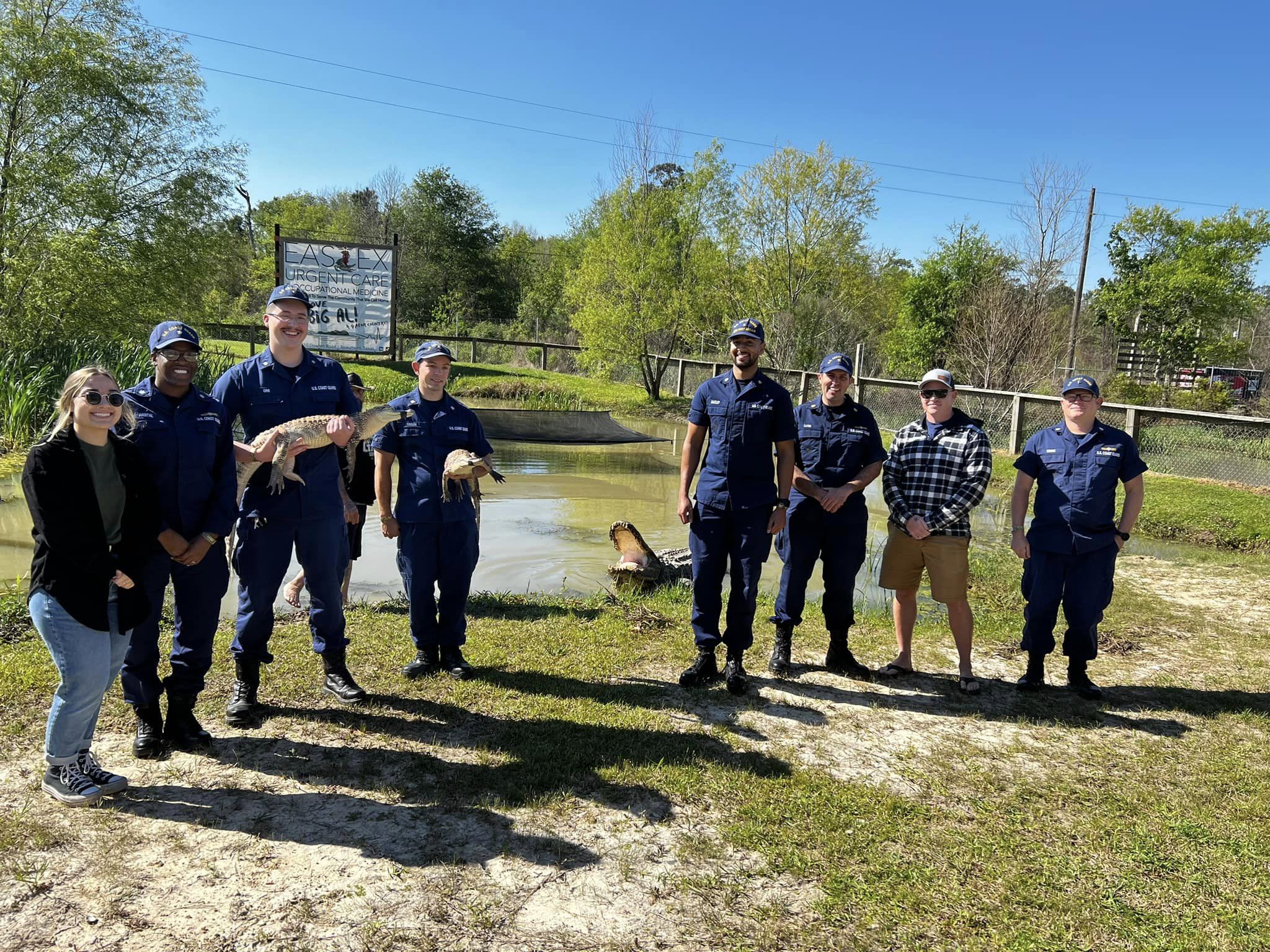 US coast guards reenlist with unique oath ceremony with alligators