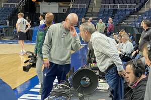 UConn's Dan Hurley, P.J. Carlesimo reunited at NCAA Tournament