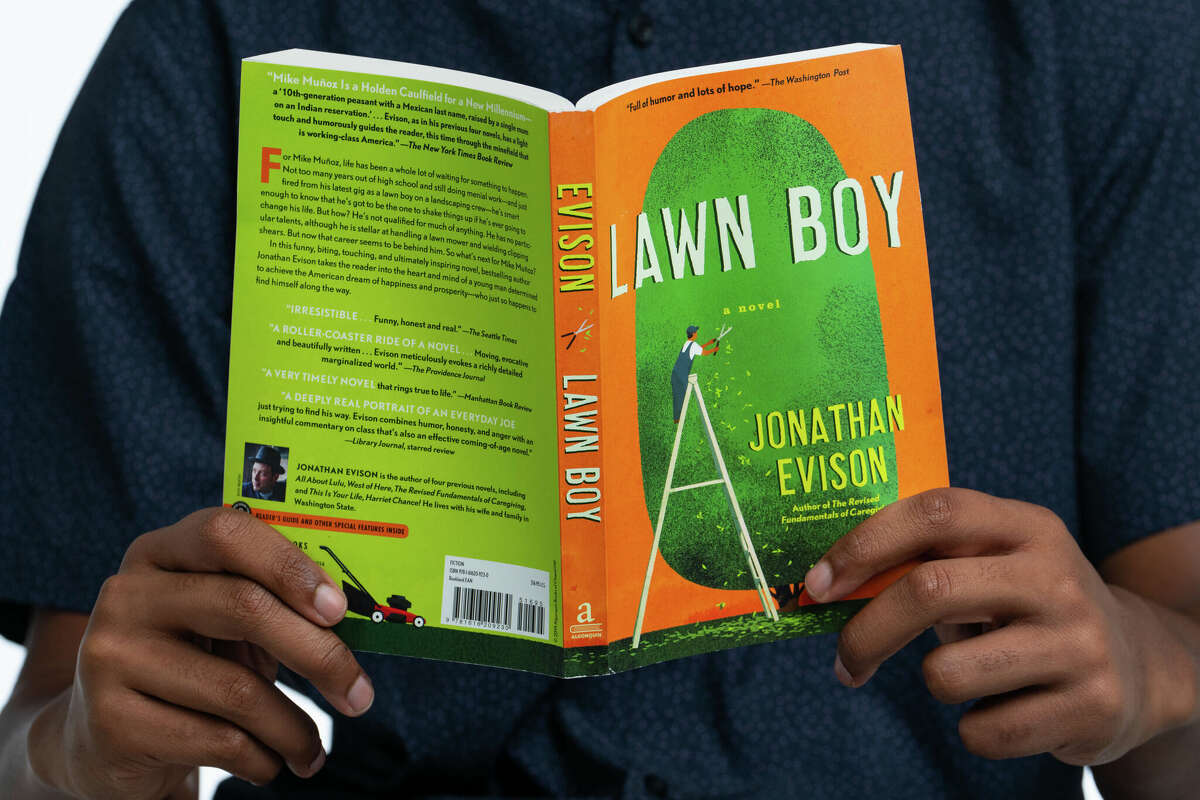 Lawn Boy by Jonathan Evison photographed in the Houston Chronicle photo studio, Tuesday, July 19, 2022, in Houston.