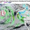 The next storm that’s forecast to bring rain, winds and snow to large swaths of California on Monday and Tuesday, with some uncertainties over the intensity of the precipitation and where the system will make landfall.