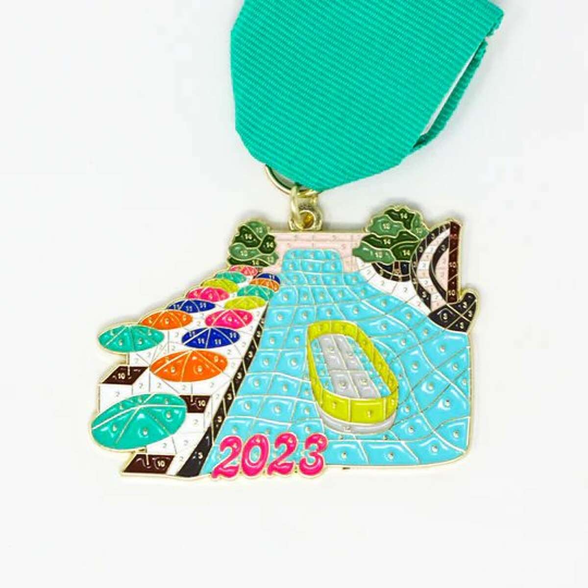 Alan Bush's 2023 Paint by the Numbers River Walk Fiesta Medal is available to purchase online.
