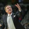 Iona head coach Rick Pitino during the first round of the NCAA tournament against UConn on Friday, March 17, 2023, at the MVP Arena in Albany, NY.