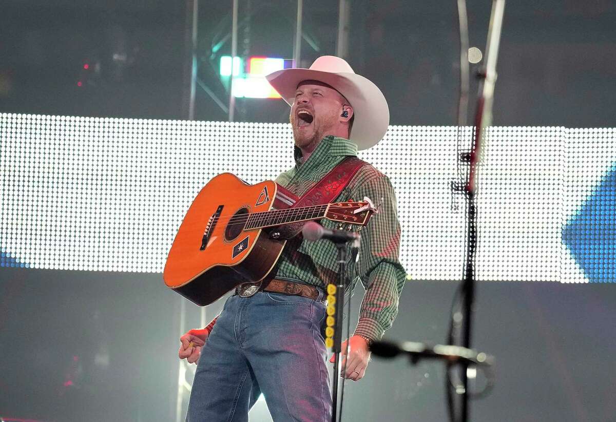 Cody Johnson performs during Rodeo Houston at the Houston Livestock Show and Rodeo at NRG Stadium on Friday, March 17, 2023 in Houston.