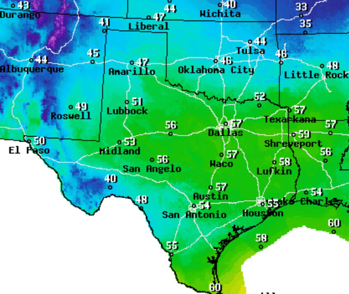 Chilly temperatures forecasted across Texas for Saturday