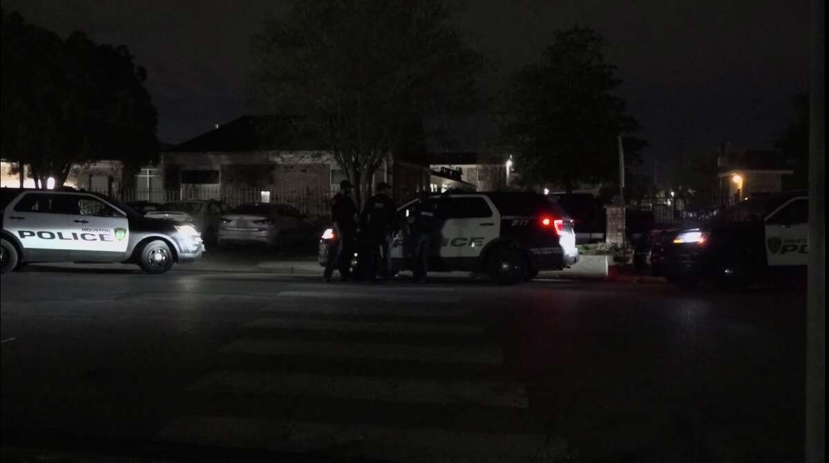 A rifle round grazed a man's forehead Friday night during a shooting at an east Houston apartment complex.