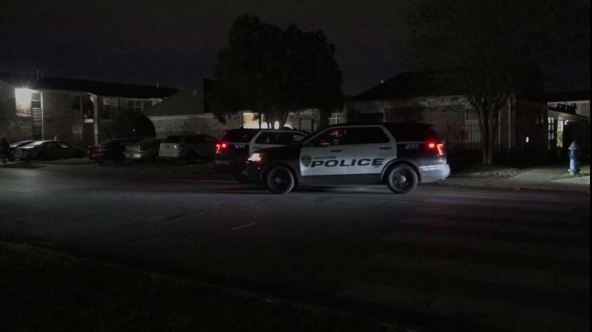 Houston police investigating after a rifle round grazed a man's forehead Friday night during a shooting at an east Houston apartment complex.