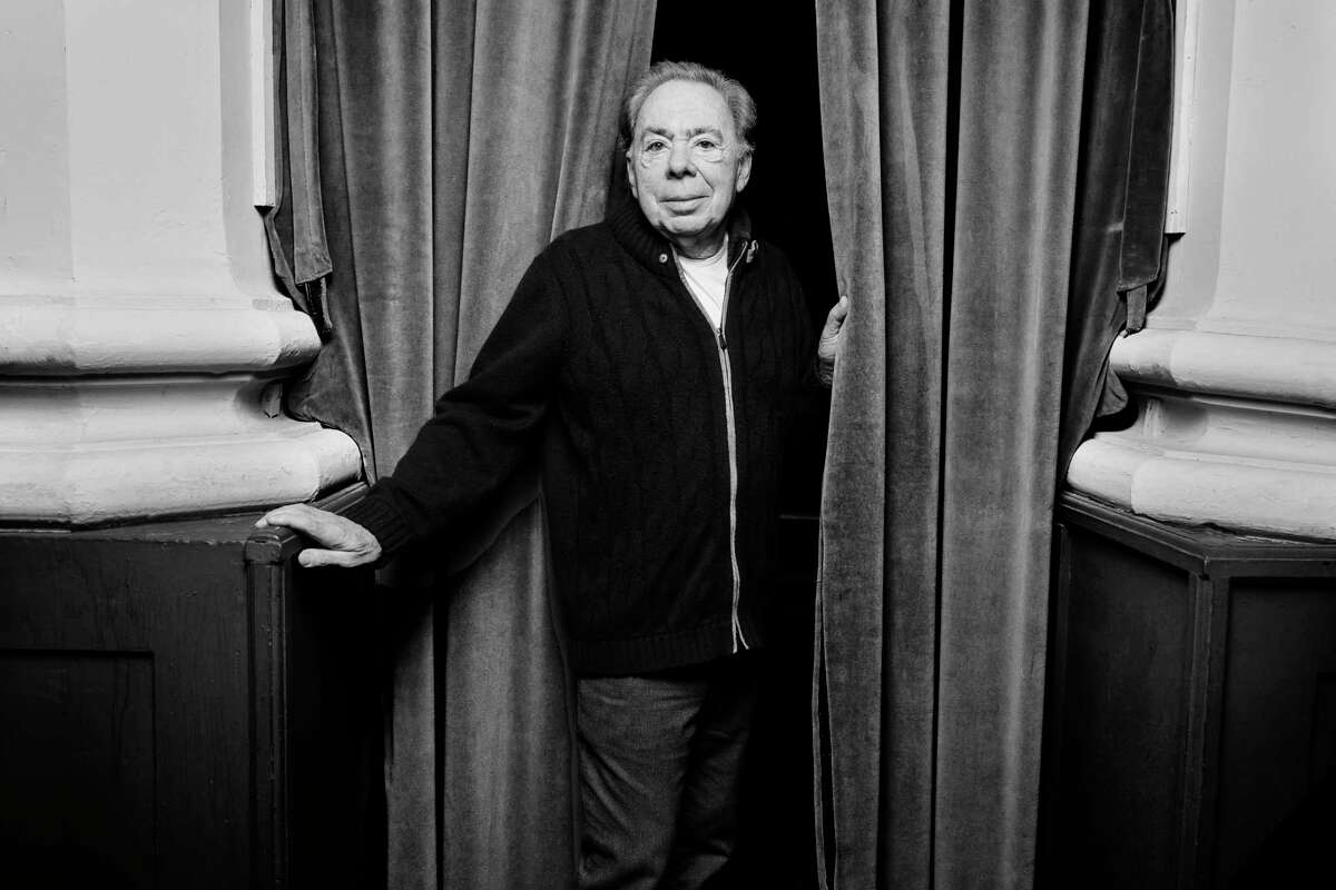 Andrew Lloyd Webber at Broadway's Imperial Theatre, where his latest musical, "Bad Cinderella," has its official opening on Thursday.