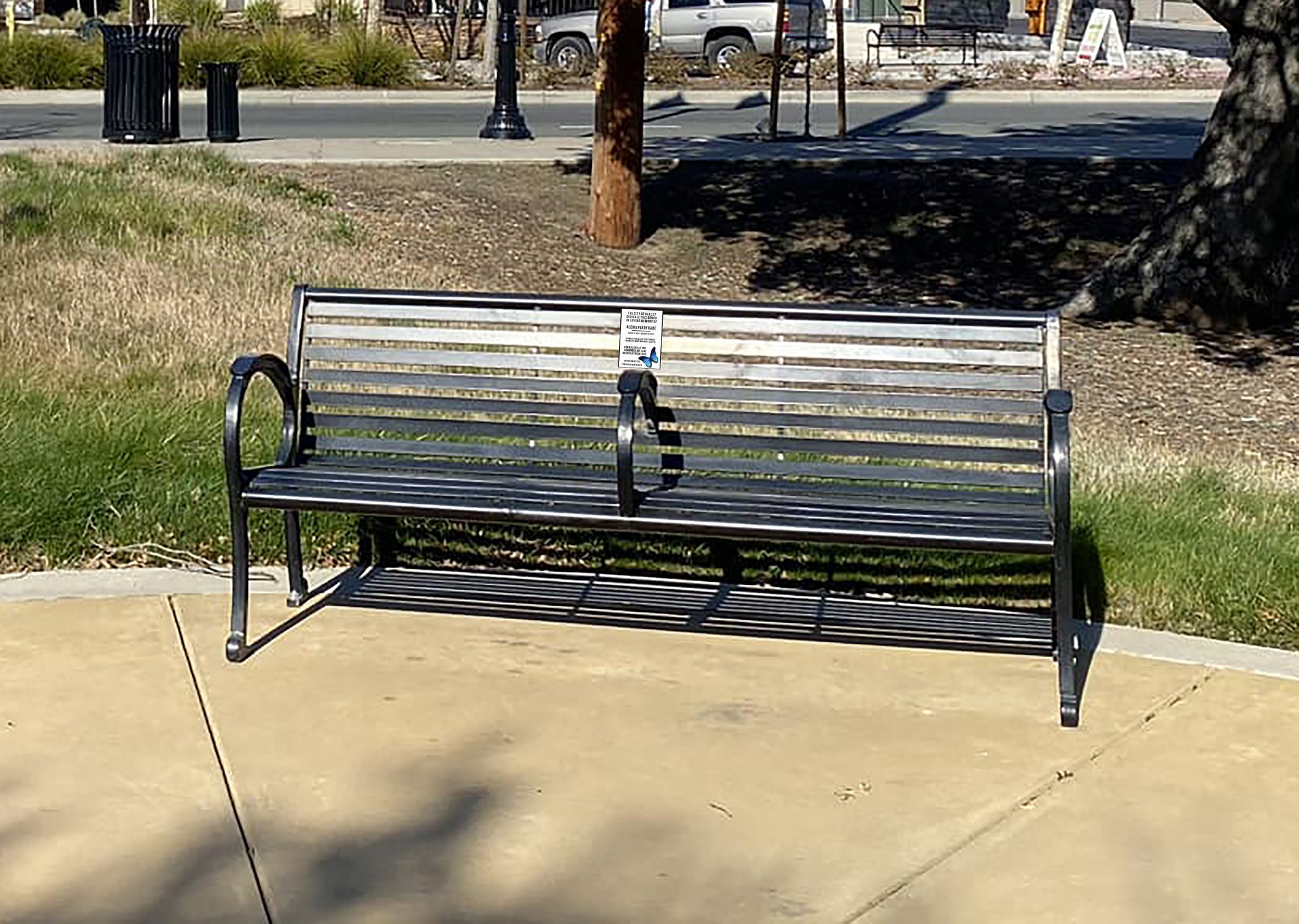 Alexis Gabe's family dedicates East Bay bench to honor deceased woman