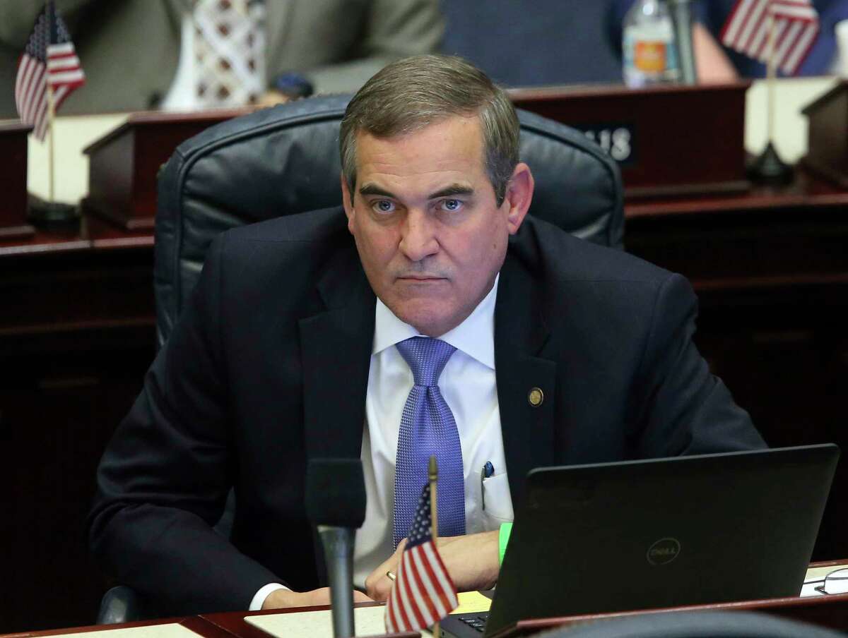 FILE - Florida state Rep. Stan McClain, R-Belleview, attends a legislative session, March, 13 2019, in Tallahassee, Fla. Legislation moving in the Florida House would ban discussion of menstrual cycles and other human sexuality topics in elementary grades. The bill sponsored by McClain would restrict public school instruction on human sexuality, sexually transmitted diseases and related topics to grades 6 through 12. McClain confirmed at a committee meeting that discussions about menstrual cycles would also be restricted to those grades. The GOP-backed legislation cleared the House Education Quality Subcommittee on Wednesday, March 15, 2023, by a 13-5 vote mainly along party lines.