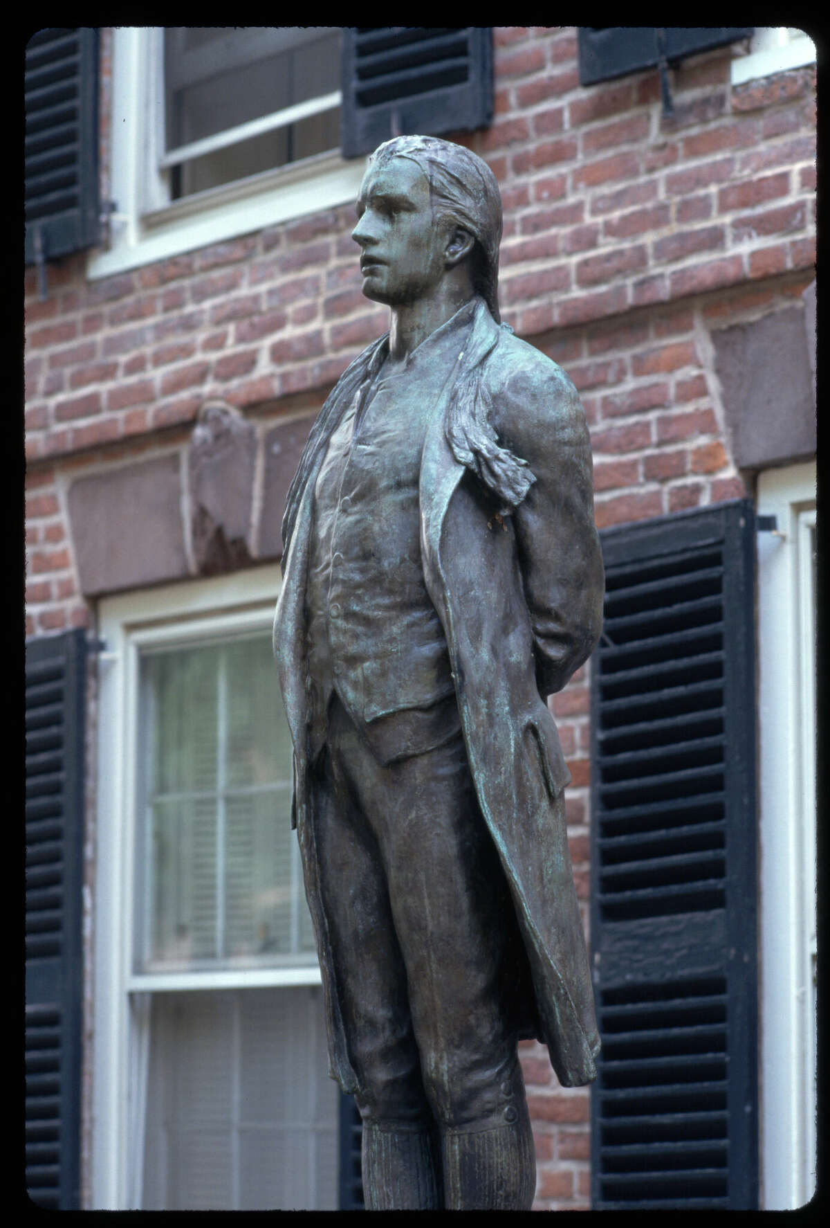 Nathan Hale's statue stands at his alma mater, Yale University.