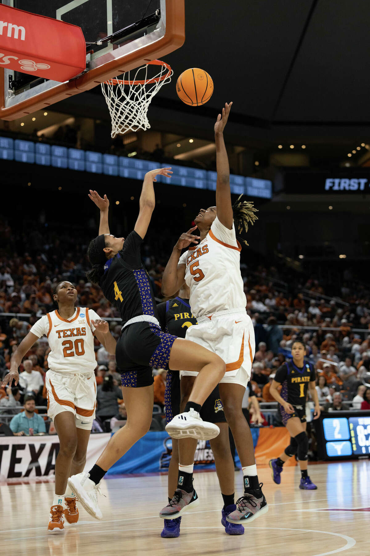 The Texas women's basketball team beat East Carolina on Saturday to advance to the second round of the NCAA Tournament.