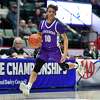 Catholic Central's Xavyjon Arroyo handles the ball during the NYSPHSAA Class B Boys Basketball Championship final in Glens Falls, N.Y., Sunday, March 19, 2023. Catholic Central’s season ended with a 66-61 loss to Westhill-III. (Adrian Kraus / Special to the Times Union)