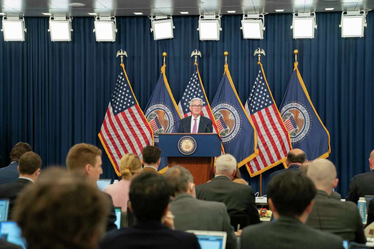 File - Federal Reserve chair Jerome Powell speaks during a news conference, Wednesday, Feb. 1, 2023, at the Federal Reserve Board in Washington. With inflation still high and anxieties gripping the banking industry, the Federal Reserve and its chair, Jerome Powell, will face a complicated task at their latest policy meeting Wednesday and in the months to follow: How to tame inflation by continuing to raise interest rates while also helping to restore faith in the financial system – all without triggering a severe recession.