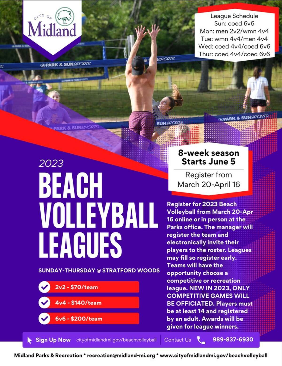 Beach volleyball team registration open for 2023 season