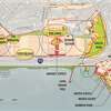 Map of New Haven's Long Wharf Reponsible Growth redevelopment plan. 