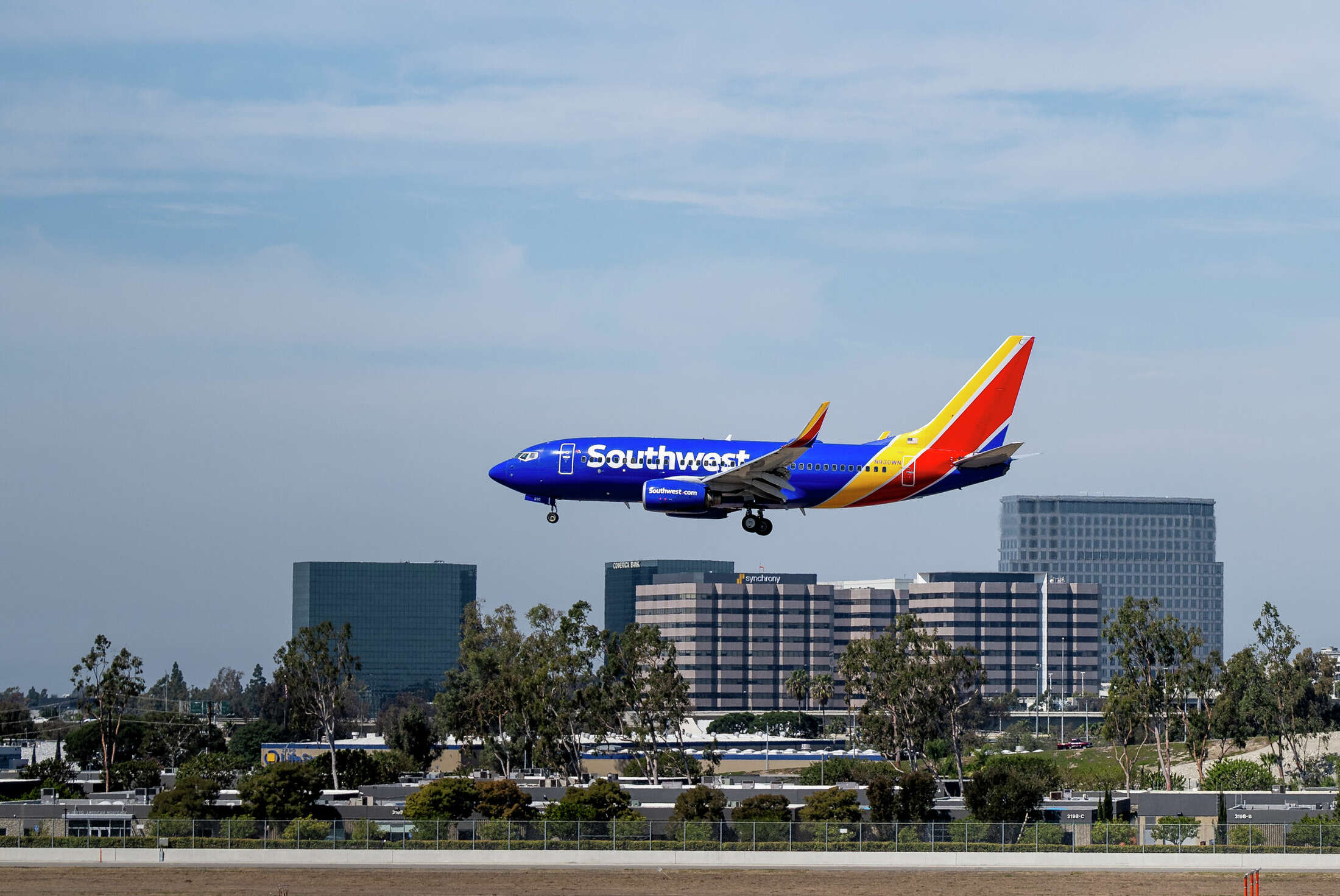 Bird strike dents nose of Southwest plane headed to California