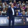 UConn Head Coach Geno Auriemma during Round Two of NCAA Division I Women's Basketball Championship action against Baylor in Storrs, Conn., on Monday March 20, 2022.