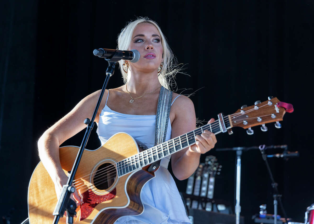 Megan Moroney performs at Michigan Lottery Amphitheatre on September 09, 2022 in Sterling Heights, Michigan.